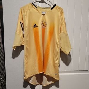 Ajax Adidas Gold/orange Soccer Jersey. Mens Size Xl. Please See All Pics. Used